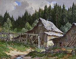 Hauptmann_Alte_Muehle_in_Ravennaschlucht_1937_OelLw_70x90cm