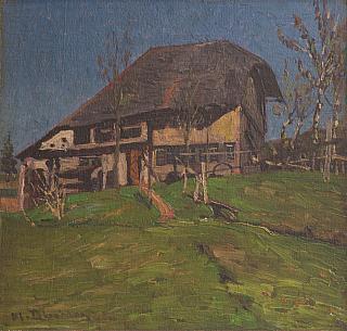Dischler_Schwarzwald_beim_Neueck_1920_OelPlatte_33x35cm